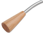 Metal and Wood Coat Hangers, 16.8", Metallic Gray/Mahogany, 6/Set