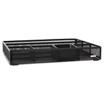 Metal Mesh Deep Desk Drawer Organizer, Six Compartments, 15.25 X 11.88 X 2.5, Black