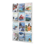 Reveal Clear Literature Displays, 12 Compartments, 30w X 2d X 49h, Clear