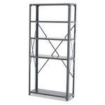 Commercial Steel Shelving Unit, Five-Shelf, 36w X 12d X 75h, Dark Gray