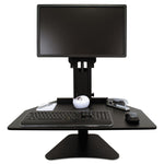 High Rise Standing Desk Workstation, 28" X 23" X 10.5" To 15.5", Black