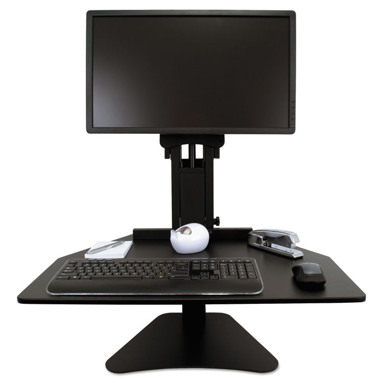 High Rise Standing Desk Workstation, 28" X 23" X 10.5" To 15.5", Black