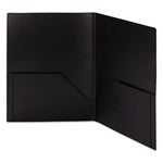 Frame View Poly Two-Pocket Folder, 100-Sheet Capacity, 11 X 8.5, Clear/black, 5/pack