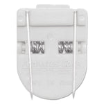 Wall Clips for Fabric Panels, 60 Sheet Capacity, White, 10/Box