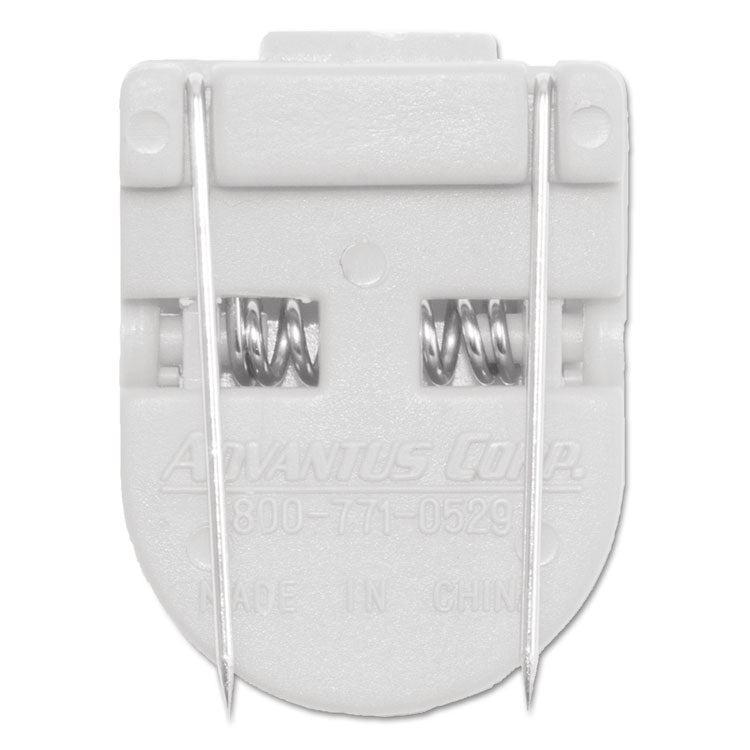 Wall Clips for Fabric Panels, 60 Sheet Capacity, White, 10/Box