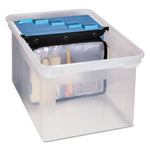 Expanding Zipper Pouch, 3-Hole Punched, 13" x 9.25", Clear/Black