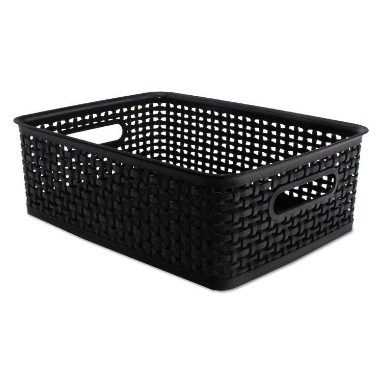 Weave Bins, 14.25 X 10.25 X 4.75, Black, 2/pack