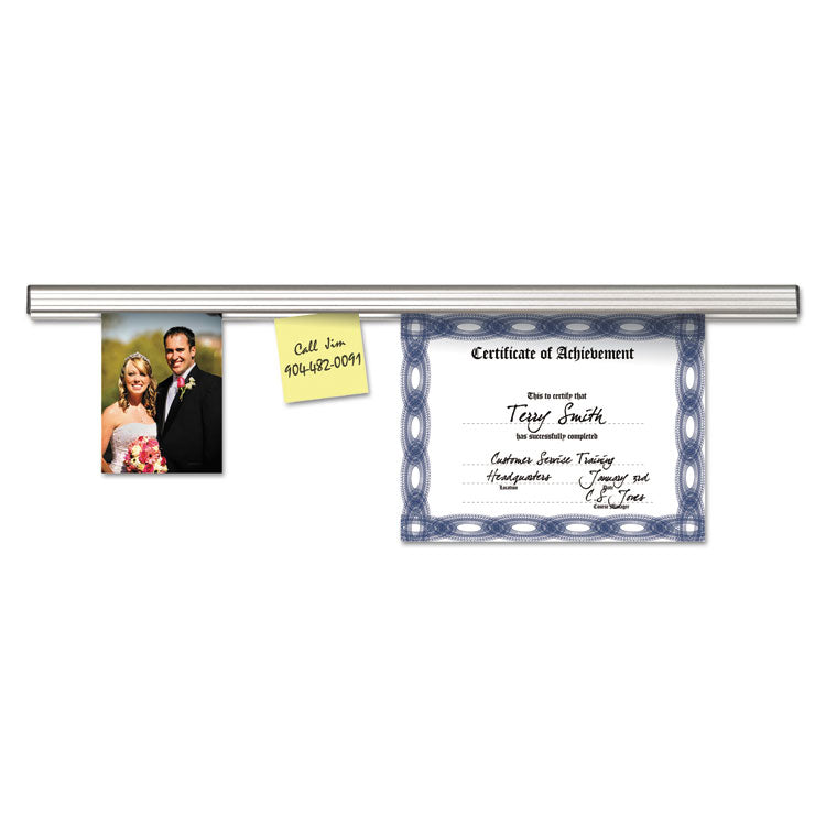 Grip-A-Strip Display Rails, 1.5" x 12", Satin Aluminum
