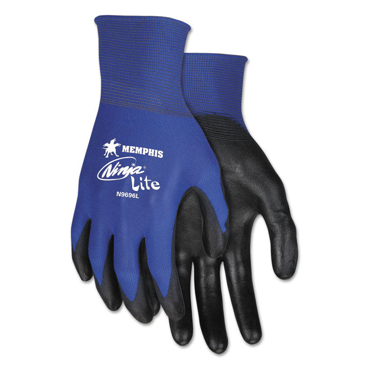 Ultra Tech Tactile Dexterity Work Gloves, EN388: 4131, Large, Blue/Black, 12 Pairs