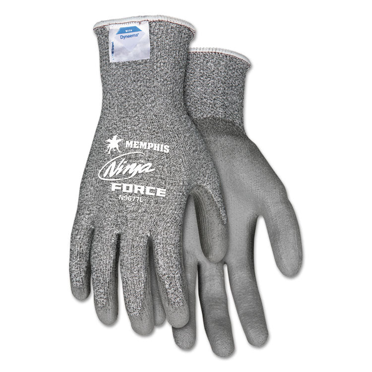 Ninja Force Gloves, EN388: 4542, Large, Gray, Pair