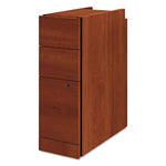 Narrow Pedestal, Left Or Right, 3-Drawers: Box/box/file, Legal/letter, Cognac, 9.5" X 22.75" X 28"