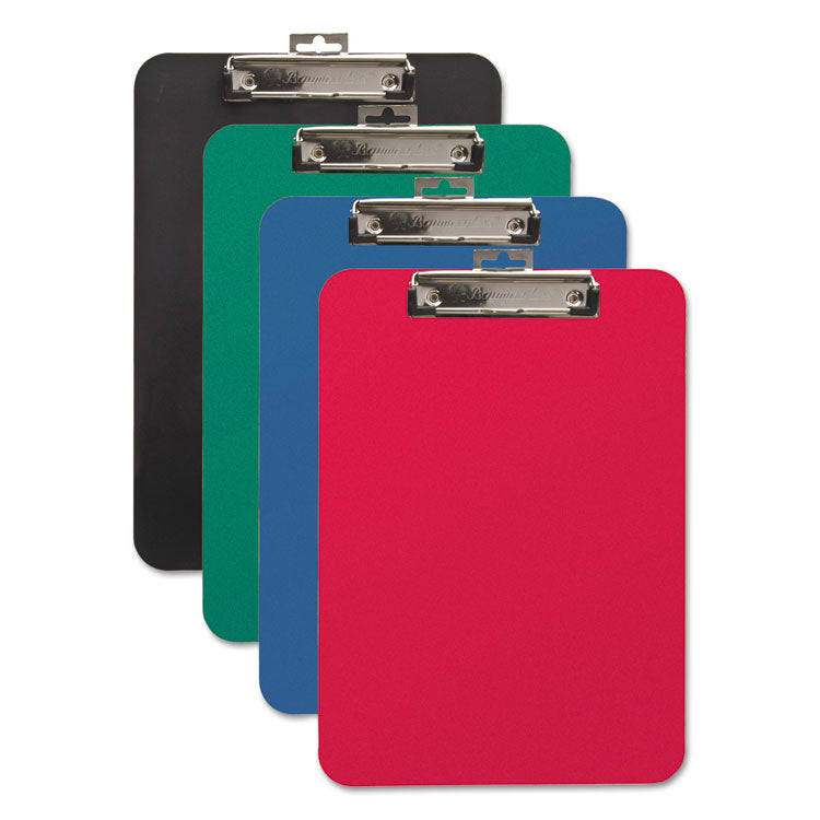 Unbreakable Recycled Clipboard, 0.25" Clip Capacity, Holds 8.5 x 11 Sheets, Blue