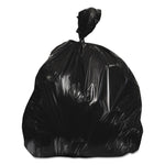 High-Density Waste Can Liners, 45 gal, 16 mic, 40" x 48", Black, 25 Bags/Roll, 10 Rolls/Carton