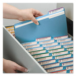 Colored Pressboard Fastener Folders with SafeSHIELD Coated Fasteners, 2" Expansion, 2 Fasteners, Letter Size, Blue, 25/Box