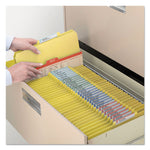 Colored Pressboard Fastener Folders with SafeSHIELD Coated Fasteners, 2" Expansion, 2 Fasteners, Letter Size, Yellow, 25/Box