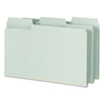SuperTab Pressboard Fastener Folders with Two SafeSHIELD Fasteners, 2" Expansion, Legal Size, Gray-Green, 25/Box