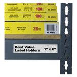 Self-Adhesive Label Holders, Top Load, 1 X 6, Clear, 50/pack