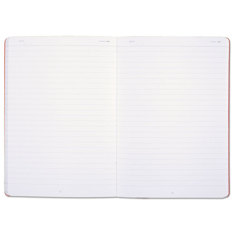 Flexible Cover Casebound Notebooks, SCRIBZEE Compatible, 1-Subject, Wide/Legal Rule, Black/Red Cover, (71) 8.25 x 5.75 Sheets