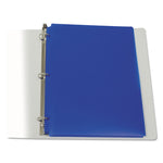 Two-Pocket Heavyweight Poly Portfolio Folder, 3-Hole Punch, 11 X 8.5, Blue, 25/box