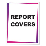 Vinyl Report Covers, Sliding Bar, 8.5 X 11, Clear/clear, 100/box