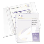 Polypropylene Sheet Protectors, Super Heavy-Duty, Side: 3-Hole Punched, Top Load 8.5 x 11 Insert, Clear Front, 50/Box