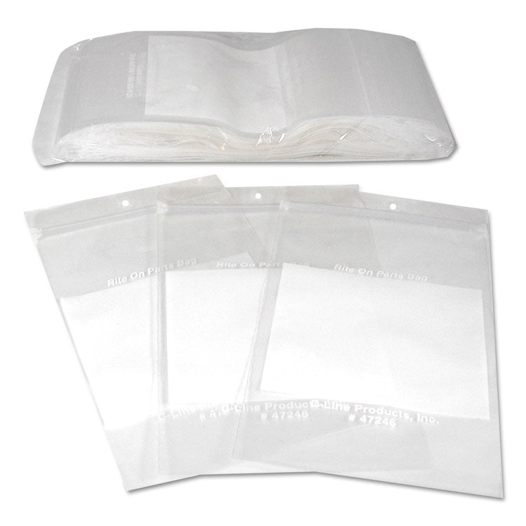 Write-On Poly Bags, 2 Mil, 4" X 6", Clear, 1,000/carton