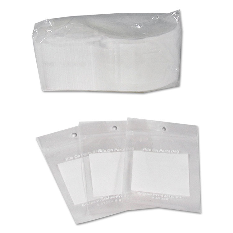 Write-On Poly Bags, 2 Mil, 2" X 3", Clear, 1,000/carton