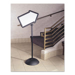 WriteWay Two-Sided Dry Erase Standing Message Sign, White 25.5" x 17.75" Arrow Surface, Black Frame, 25.5" x 17.75" x 64.25"