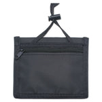 ID Badge Holders with Convention Neck Pouch, Horizontal, Black/Clear 5" x 4.25" Holder, 2.75" x 4" Insert, 48" Cord, 12/Pack