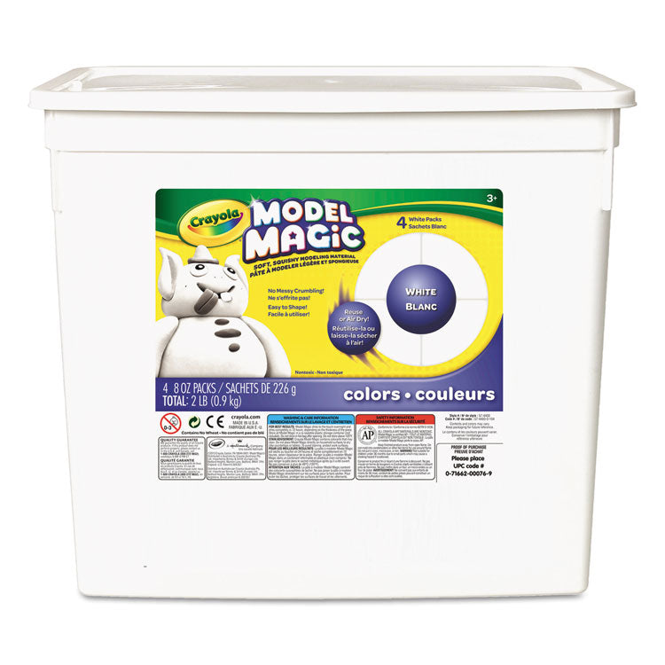 Model Magic Modeling Compound, 8 Oz Packs, 4 Packs, White, 2 Lbs