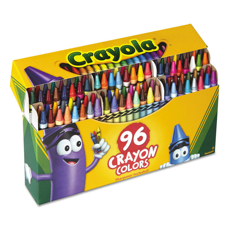 Classic Color Crayons In Flip-Top Pack With Sharpener, 96 Colors/pack
