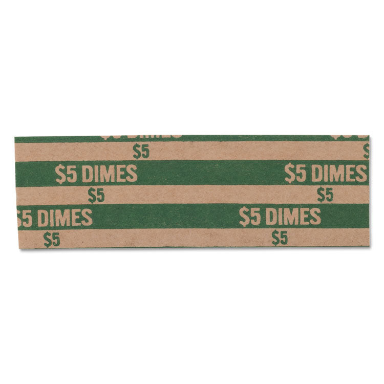 Flat Coin Wrappers, Dimes, $5, 1000 Wrappers/box