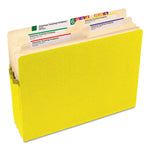 Colored File Pockets, 1.75" Expansion, Letter Size, Yellow