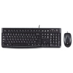 Mk120 Wired Keyboard + Mouse Combo, Usb 2.0, Black