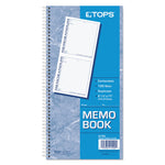 Memorandum Book, Two-Part Carbonless, 5.5 x 5, 2 Forms/Sheet, 100 Forms Total