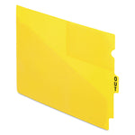 Colored Poly End Tab "Out" Guides, 1/3-Cut: Center Position, For Letter Size Files, Yellow, 50/Box