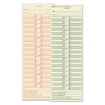 Time Clock Cards, Replacement For 10-100382/1950-9631, Two Sides, 3.5 X 10.5, 500/box
