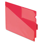 Colored Poly End Tab "Out" Guides, 1/3-Cut: Center Position, For Letter Size Files, Red, 50/Box