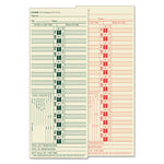 Time Clock Cards, Replacement For Ch-107-2, Two Sides, 3.5 X 9, 500/box