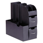 Coffee Condiment Caddy Organizer, 10 Compartments, 5.4 x 11 x 12.6, Black