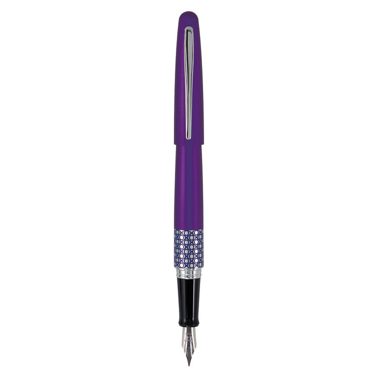 MR Retro Pop Collection Fountain Pen, Fine 0.7 mm, Black Ink, Purple Barrel