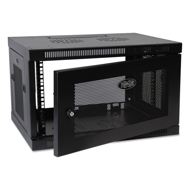 Smartrack Low-Profile Wall-Mount Rack Enclosure Cabinet, 6u, 200 Lbs Capacity