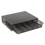 One Drawer Hospitality Organizer, 5 Compartments, 12.5 x 11.25 x 3.25, Black