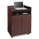 Executive Mobile Presentation Stand, 29.5 X 20.5 X 40.75, Mahogany