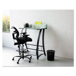 Bubble Wastebaskets, 6 gal, Steel, Black