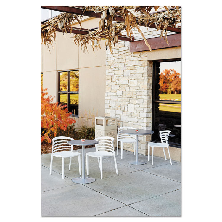 Canmeleon Aggregate Panel Receptacles, Side-Open, 38 gal, Polyethylene, Tan