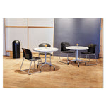 Dome Top Receptacle with Open Top, 15 gal, Steel, Black