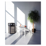 Evos Series Steel Waste Container, 38 gal, Steel, Black