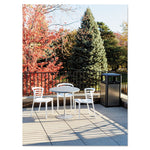 Evos Series Steel Waste Container, 38 gal, Steel, Black