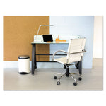 Step-On Medical Receptacle, 3 gal, Steel, White